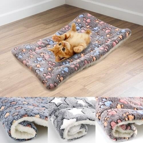Home Rug Sofa Cushion Cover Winter Pet Blanket Dog Puppy Mat Blanket Thicken Warm Sleeping Mat Cat Bed Soft Coral Fleece Flannel