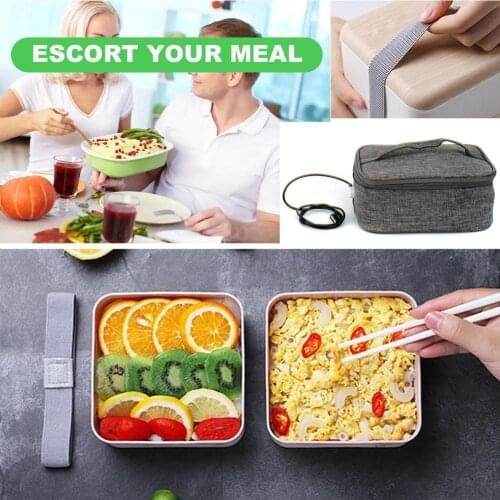 Insulated Lunch Bag Heating Box Insulation Bag Outdoor Storage Office Electric Picnic Waterproof Oxford Food Portable Heate Z6M2