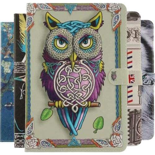 Leather Case For Lenovo Tab 4 10 Plus 3D Lion Tighter Owl Flip Wallet PU Cover Shell Tablet Bags 10.1 inch shocked Funda