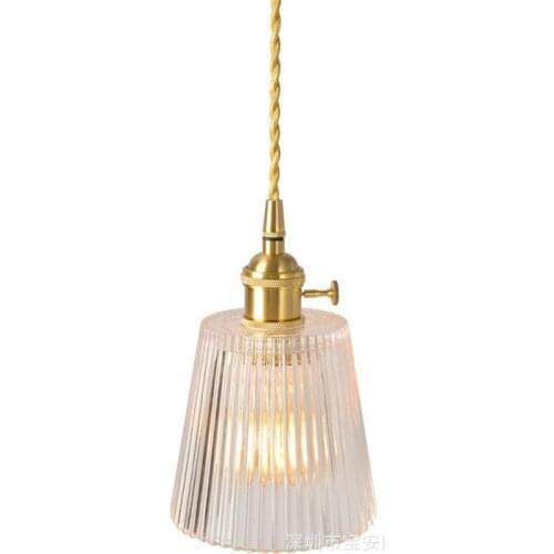 Clear Glass Chandelier Loft Industrial wind American Restaurant Bar Retro Nostalgia Creative Chandelier Amber Bedroom Attic