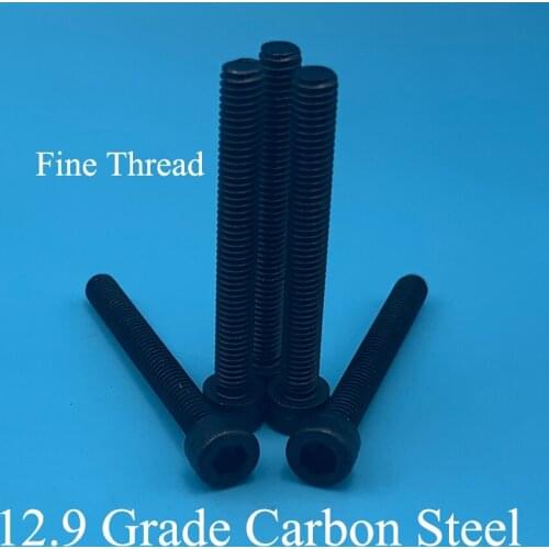 M6*0.75*40/45 M12*1.25*90/100 0.75mm 1.25mm Pitch 12.9 Grade Full Half Fine Thread Cap Allen Head Bolt Hexagon Socket Screw