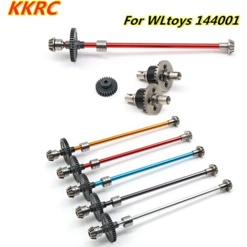 Metal Differential Assembly Central Axle Central Drive Shaft Motor Gear For WLtoy 144001 1/14 RC Car