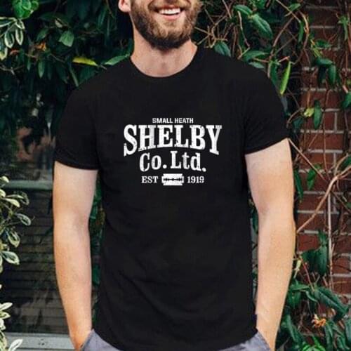 Shelby Company Limited Small Heath EST 1919 T Shirts Peaky Blinders Cotton Men Clothing O Neck Vogue Short-sleev Tops Male