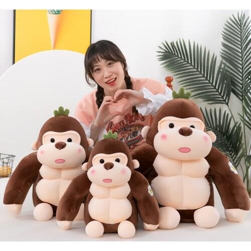 Soft Plush Simulation Gorilla Orangutan stuffed Doll Toys Baby Kids Children Birthday Gift Home Shop Decor