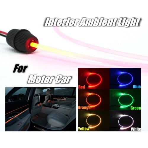 NOVOVISU Car Interior Ambient Light 1 Meter long Universal Fit Decoration Strip For Car Door Roof Dashboard Optical Fiber Light