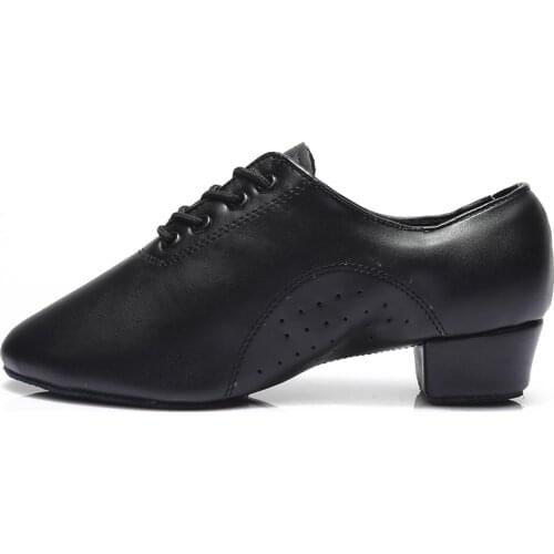 New Modern Mens Ballroom Tango Latin Dance Shoes Man Dancing Shoes For Man-Made Leather Black 701