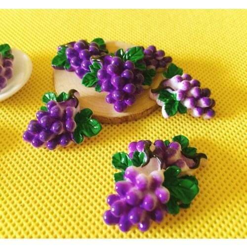 NEW~10 pcs grapes/miniatures fruit/lovely cute/fairy garden gnome/moss terrarium decor/bonsai/figurine/doll house