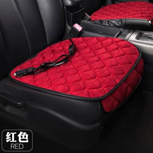 Car heating pad 12v car seat winter heating cover chair heating pad small square mat heating pad 4 colors