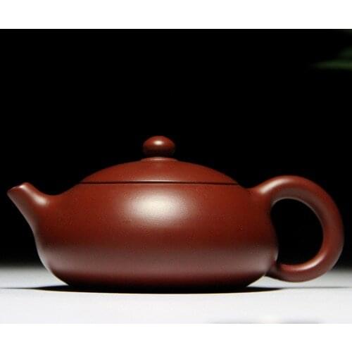 Flat Xi Shi pot capacity of about 160cc ore Zhu mud Dahongpao Yixing genuine teapot special