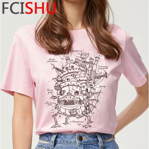 Totoro Spirit Away Studio Ghibli t-shirt women print kawaii couple clothes aesthetic harajuku summer top vintage