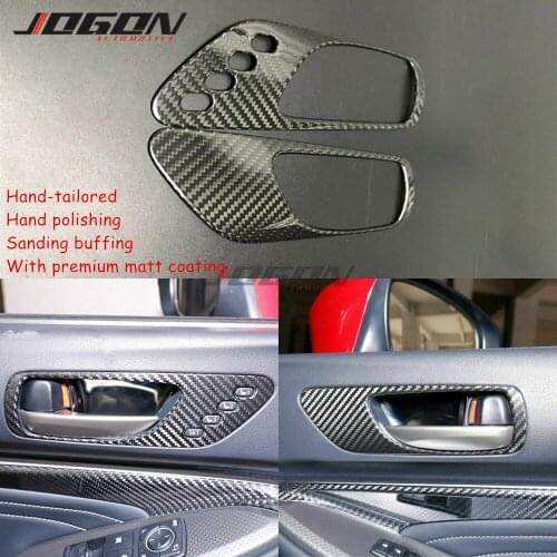 LHD Carbon Fiber For Lexus RC RC200t RC300 RC350 RC-F SPORT 2015-2019 Car Accessories Interior Door Handle Panel Trim Cover
