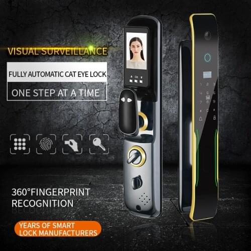 Automatic fingerprint lock for home security door intelligent lock for residential apartment wooden door combination lock