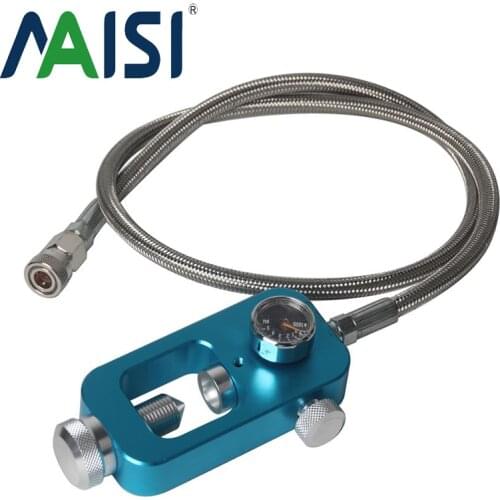 Maisi PCP Air Rifle Paintball Air Gun Airsoft Scuba Fill Station Yoke With 5000PSI Gauge For Filling Paintball Accessory Tank
