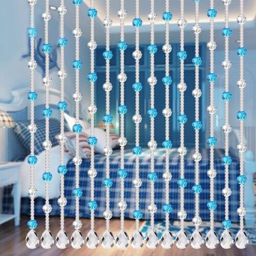 Curtain Fashion Crystal Glass Bead Indoor Home Decorative Curtain Wedding Supplies Festive Stage Background Decoration #T1P