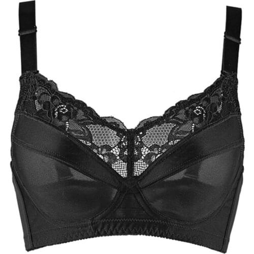 Womens Underwire Full Coverage Lace Sheer Minimizer Bra Female Plus Size Non Padded Ultra Thin Lingerie 334 36 38 40 42 44 E F G