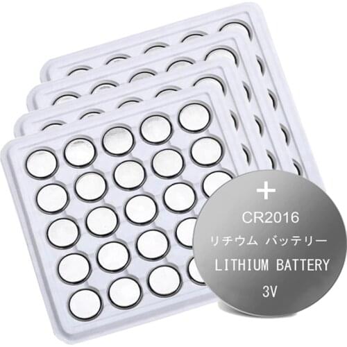 100pcs CR2016 CR 2016 BR2016 DL2016 LM2016 KCR2016 ECR2016 button 3v battery control toy car lithium battery Coin Cell watch