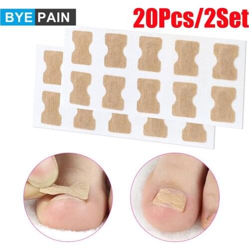 20Pcs/Set Toenails Correction Patch, Ingrown Toenail Brace Pedicure Tool Breathable Non-woven Thumb Curved Relief for Men Women