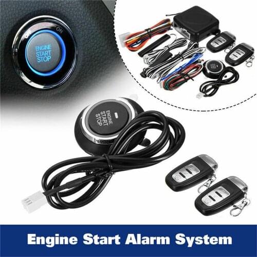 2021 9Pcs Car SUV Keyless Entry Engine Start Keyless Alarm System Push Button Remote Starter Stop Automobiles Car Accessories