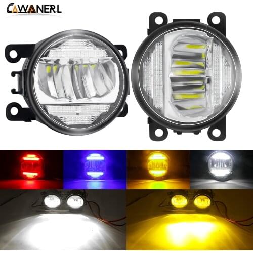 2in1 LED Fog Light + Daytime Running Light For Land Rover Range Rover Freelander Discovery Car Front Bumper Fog Lamp DRL H11 12V