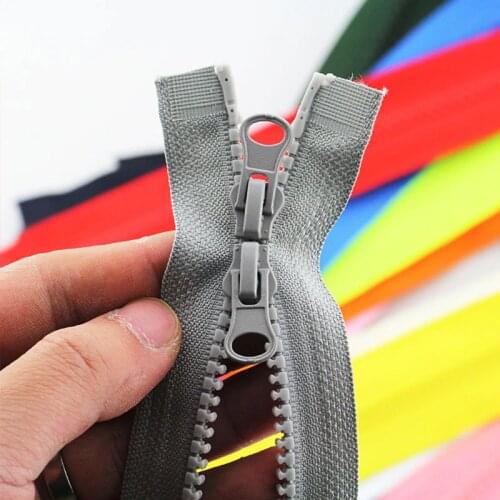 5# Colorful Double Side Sliders Zippers Resin Open-end Tail Long Zips Locks For DIY Handmake Sewing Garment Repairs Clothes Supp