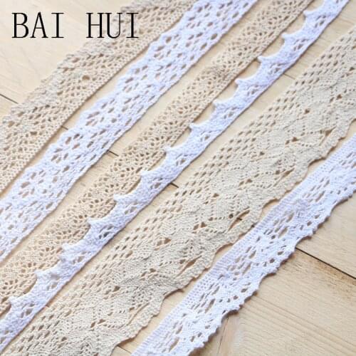 5 yard lot woven cotton lace trim DIY sewing curtain craft decoration baby blue baby pink cotton trim lace ribbon