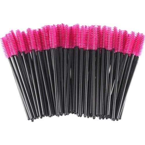 500Pcs Eyelash Brushes Makeup Brushes Disposable Mascara Wands Applicator Black and Rose Eye Lashes Cosmetic Brush Makeup Tools