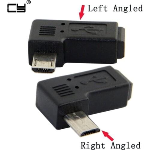 90 degree Left & Right angled 9MM MINI USB 5PIN Female to MICRO USB Male Data sync power ADAPTER