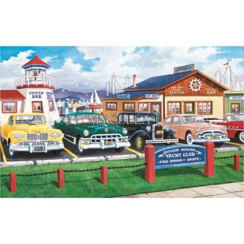 5d Diy Diamond Painting Trucks Boats Lighthouses Diamond Embroidery Full Drill Mosaic Cars Picture Wall Stickers Christmas Gift