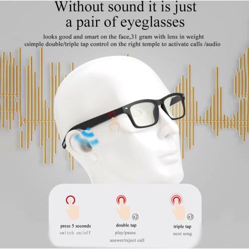 Bluetooth Audio Glasses Smart Noise Cancelling Headphones Glasses Bluetooth Earphone Wireless Bluetooth Headset