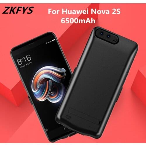 Battery Power Cases For Huawei Nova 2S Power Bank Battery Charging Case Cover 6500mAh Portable External Battery Charger Cases
