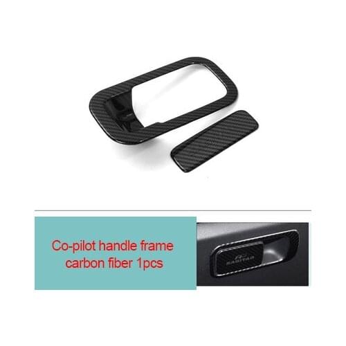 For Volkswagen Jetta Sagitar 2019 carbon fiber Co-pilot handle frame 1pc