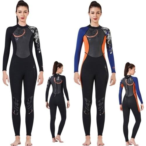 3MM Neoprene + Shark Skin Wetsuit One-piece Long Sleeve Mens and Womens Warm Swimming Scuba Diving Swimsuit Short Sleeve Triat