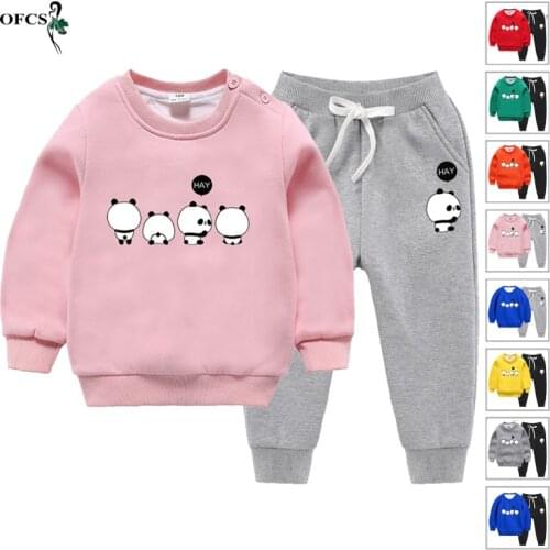 Boys Sports Clothes Set Sweatshirt+Pants 2Pcs Acetive Suit For Childrens Christmas Gift Winter Clothing For Girls 4 6 8 10 Year