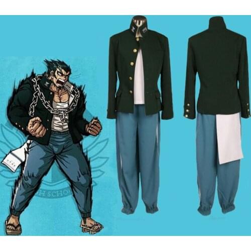 Danganronpa2 Cos Nidai Nekomaru Cosplay Costume Unisex Man Woman Cosplay Costume 3in1 Coat+Shirt+Pants