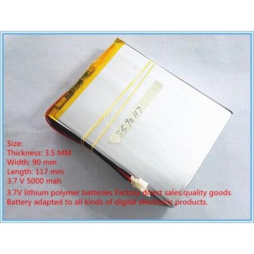 3.7 V5000mAh polymer lithium battery 3590117 tablet battery capacity