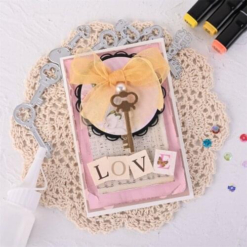 InLoveArts Retro Key Metal Cutting Dies Scrapbooking Stencil Die Cuts Card Making Decorative Craft Embossing New Dies For 2021
