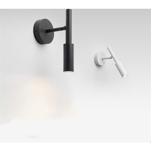 Minimalist bedside wall lamp Nordic living room study reading lamp bedroom background wall lamp creative design sense wall light