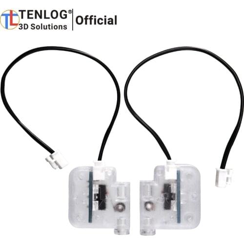 TENLOG Upgrade 3D Printer Filament Rounout Detection Sensor Module for 3D Printer 1.75mm Filament White (2 Packs)