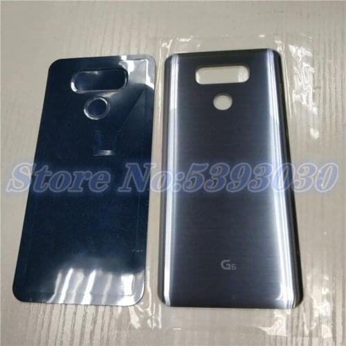 Original 5.7" For LG G6 H870 H871 H872 H873 LS993 Back Battery Cover Rear Door Panel Housing Case Glass+ Adhesive Sticker