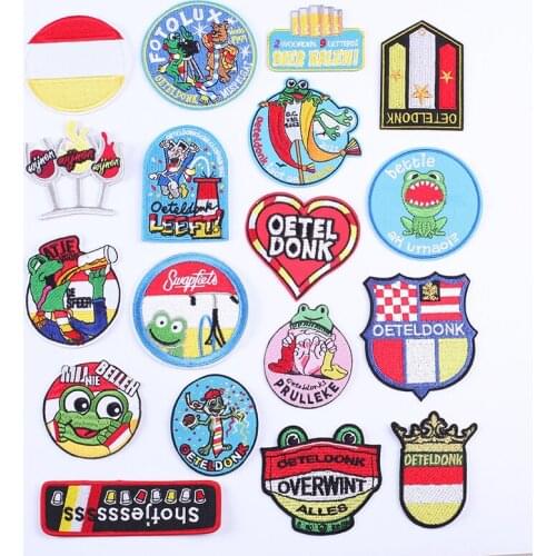 Iron on Patches for Clothes Emblem Clothing Stickers Embroidery Patch Sew on Patches Sewing Diy Oeteldonk Appliques Stripes I