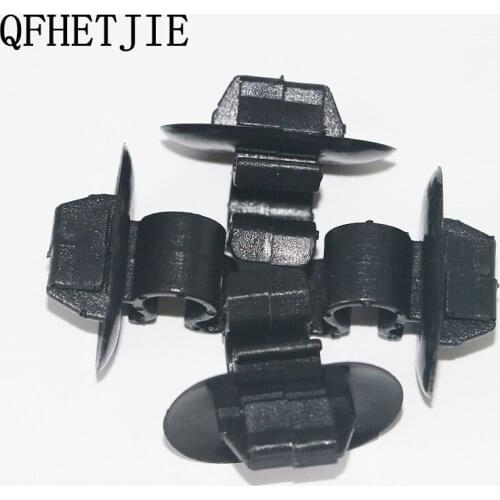 QFHETJIE 50Pcs Plastics Automotive Fasteners Car Hood Support Rod Clamp Buckle For Dongfeng Peugeot 106 206 306 406 407 307