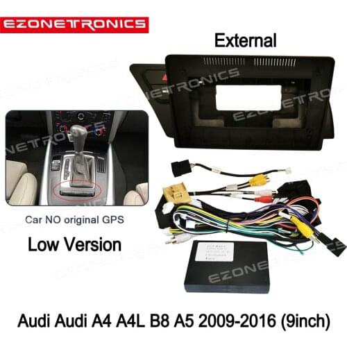 2Din Car DVD Frame Audio Fitting Adaptor Dash Trim Kits Facia Panel 9inch For Audi A4 A4L B8 A5 2009-2016 Double Radio Player