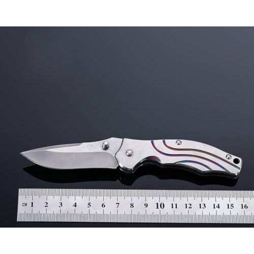 Sanrenmu 7072 Folding Knife Pocket EDC Camping Survival Tool with Stainless Steel Handle for Hunting and Travel