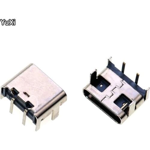 YUXI 50-100Pcs Micro USB JACK 3.1 Type-C 6pin 4pin 2pin 2p Female Connector For Mobile Phone Charging Port Charging Socket