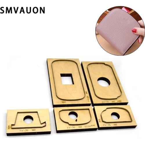 SMVAUON Card Holder Diy 2021 Classic Short Folding Wallet Card Bag Dies Wooden Die Cutting Cutter Die