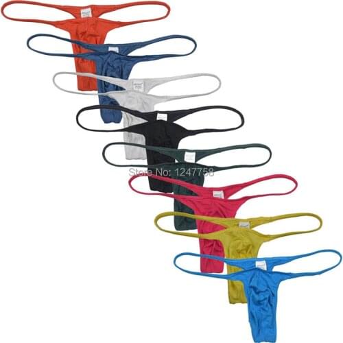 Modal String Thong Mens Underwear Male Minimal Coverage Hipster Jock Strap Tanga Hombre Meskie T-back