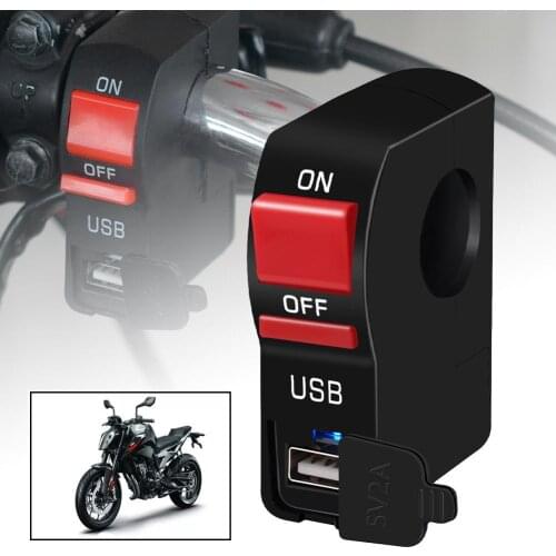 Motorcycle 12V Mobile Phone Power Supply Charger Light Waterproof USB Socket