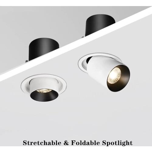 LED Spotlights 7/10/12W Embedded Ceiling Lamp Dimmable Downlight Living Room Simple Nordic Adjustable And Rotate CREE COB Light