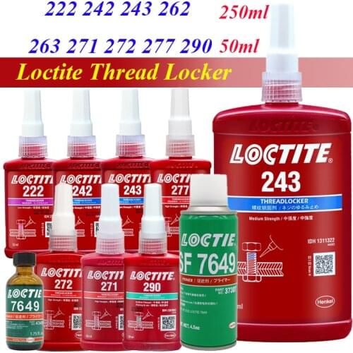 Screw Fastening Glue 50ml Loctite 222 242 243 262 263 271 272 277 290 Thread Locking Glue Screw Sealant Thread Sealing Adhesive