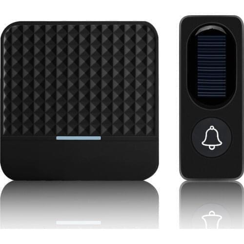 Solar Powered Waterproof Wireless DoorBell EU US UK Plug Smart Door Bell Chime 1 Button 1 Receiver